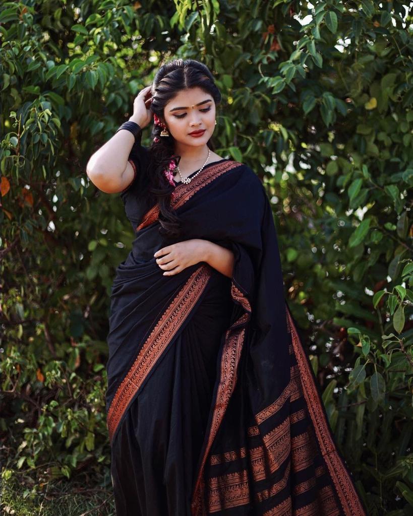 Ebony Elegance Silk Saree