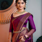 Royal Purple Elegance Kanjivaram Saree