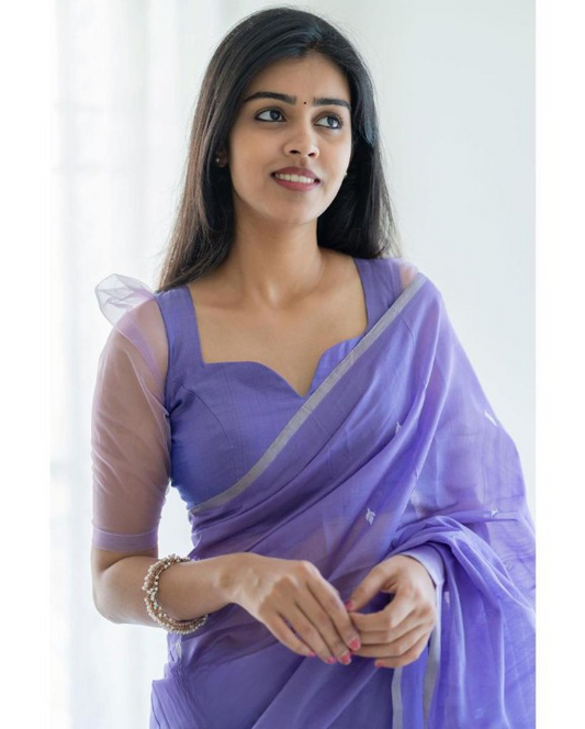 Lavender Mist Chiffon Saree