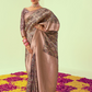 Golden Paisley Banarasi Silk Saree