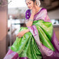 Emerald Royalty Kanjivaram Saree