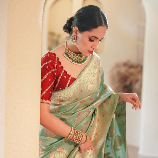 Emerald Bliss Bridal Saree