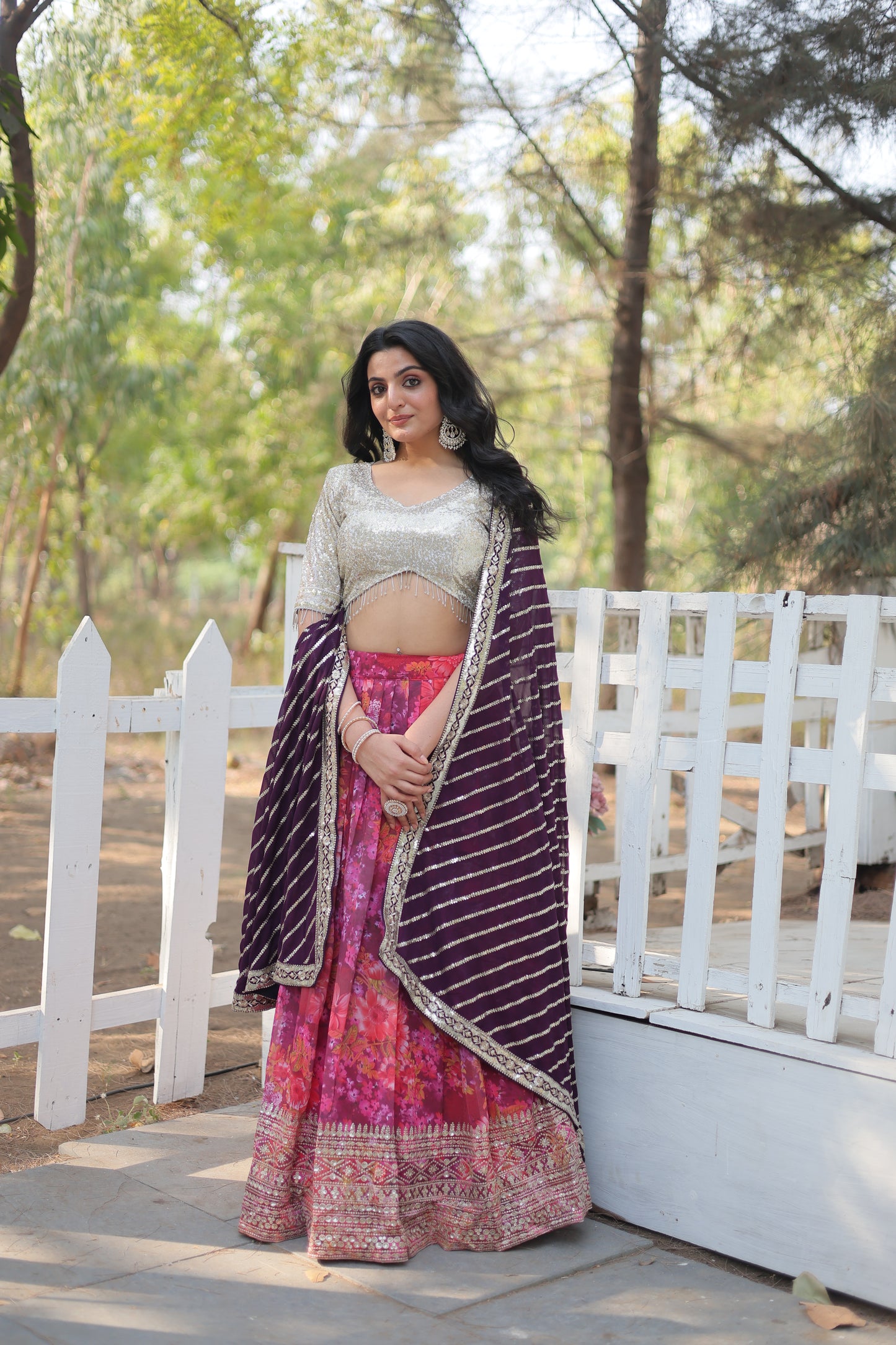 Pink Floral Elegance Lehenga Choli