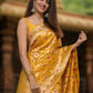 Golden Blossom Silk Saree