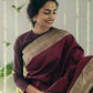 Maroon Elegance Kanjivaram Saree