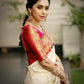 Golden Crimson Kanjivaram Saree