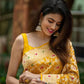 Golden Blossom Silk Saree