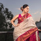 Ivory Rose Paithani Saree