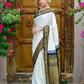 Ivory Grace Kasavu Saree with Golden Splendor