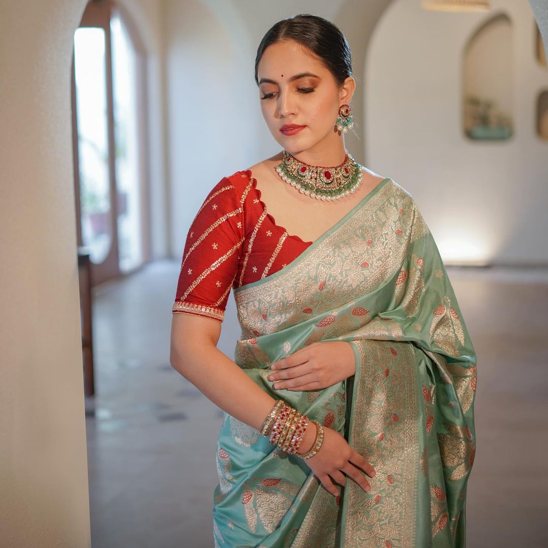 Emerald Bliss Bridal Saree