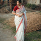 Crimson Elegance Tant Saree