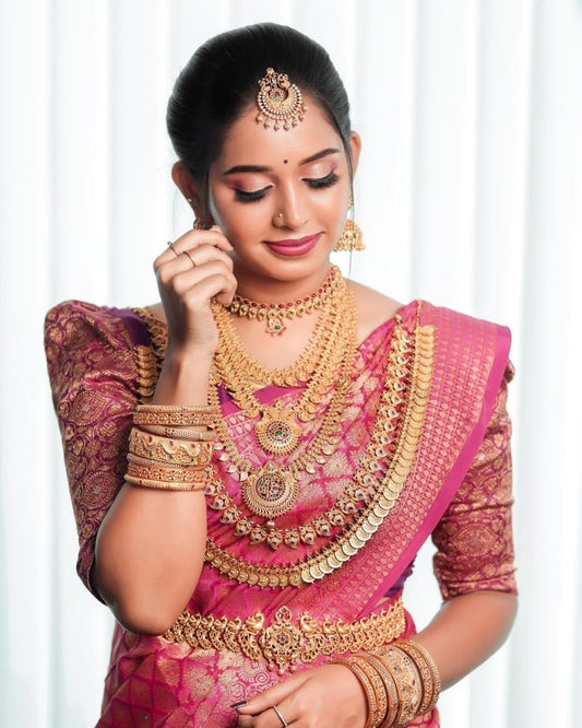 Gilded Rose Kanjivaram Saree