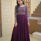 Regal Plum Geometric Gown