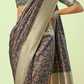 Midnight Bloom Banarasi Silk Saree