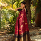 Maroon Kanjivaram Silk Saree with Golden Motifs