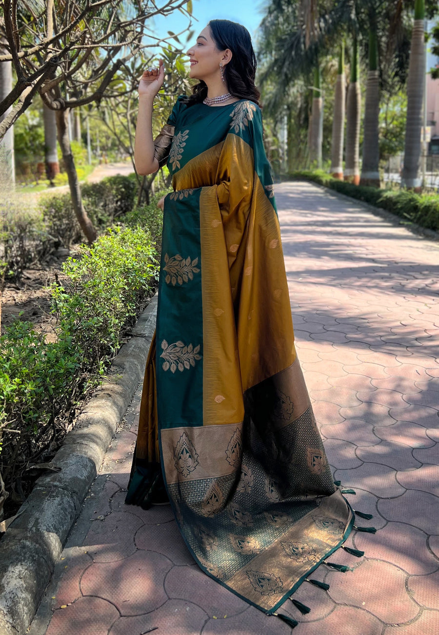 Midnight Elegance Banarasi Saree