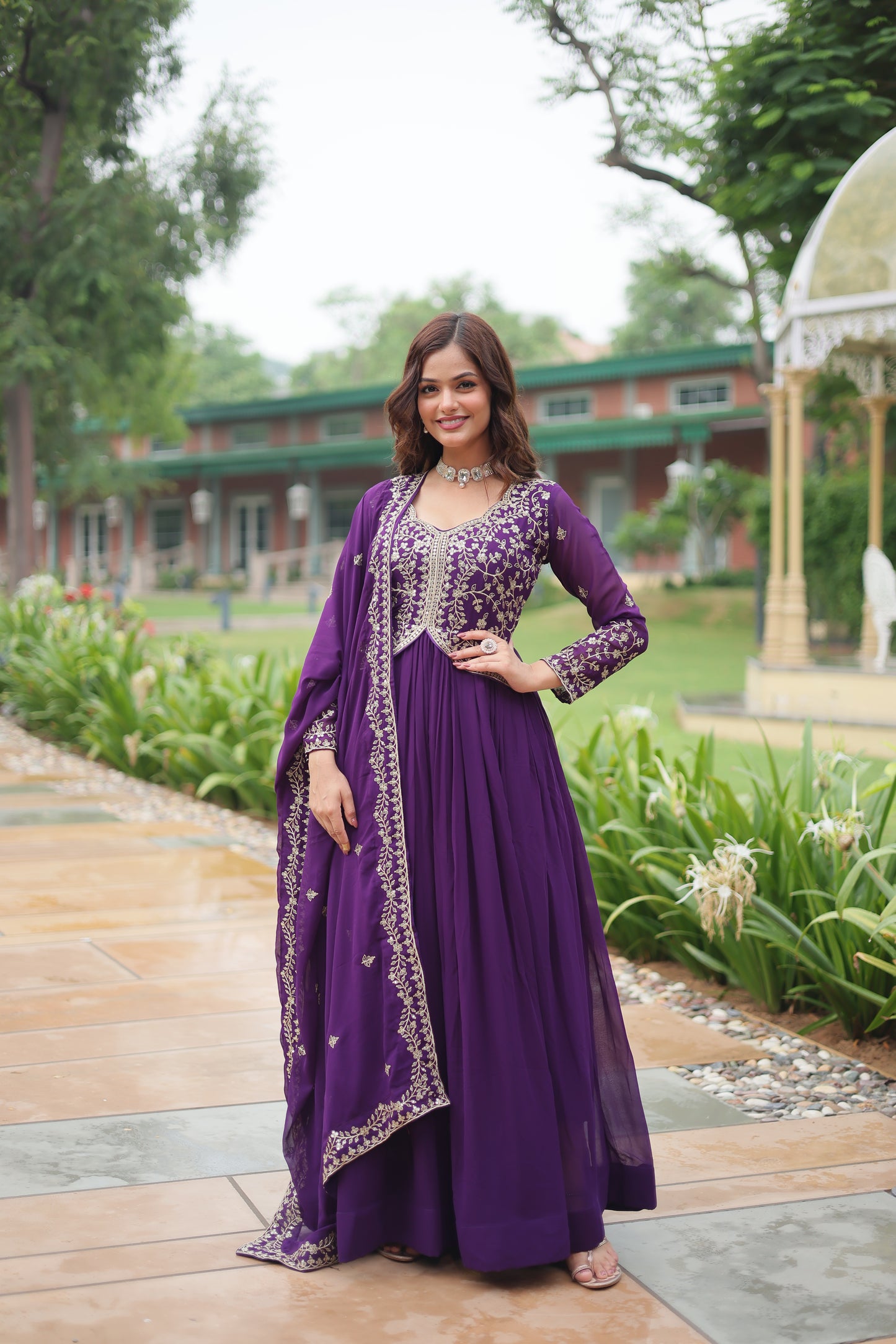 Royal Embroidered Anarkali Gown