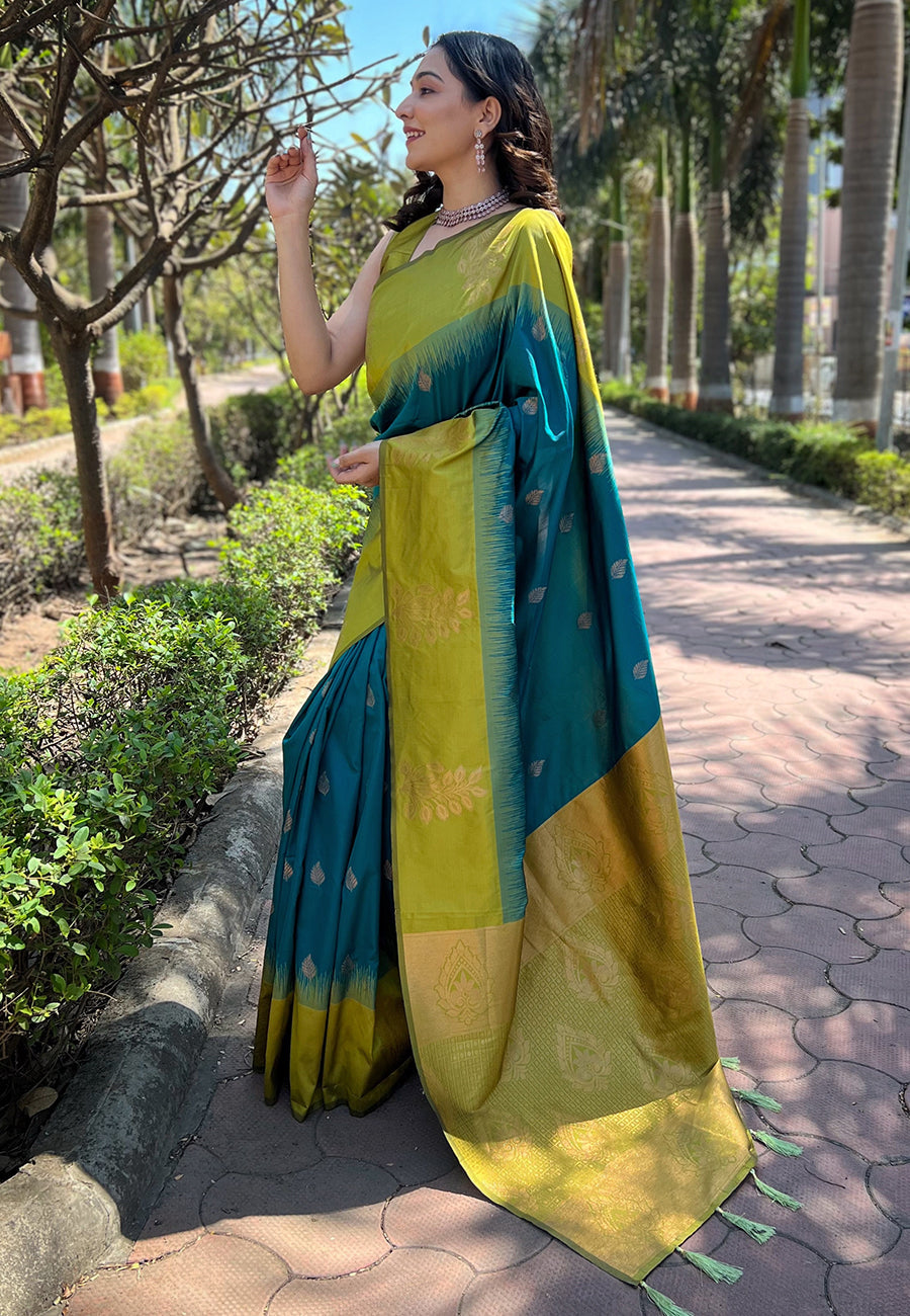 Midnight Elegance Banarasi Saree