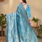 Azure Elegance Silk Saree