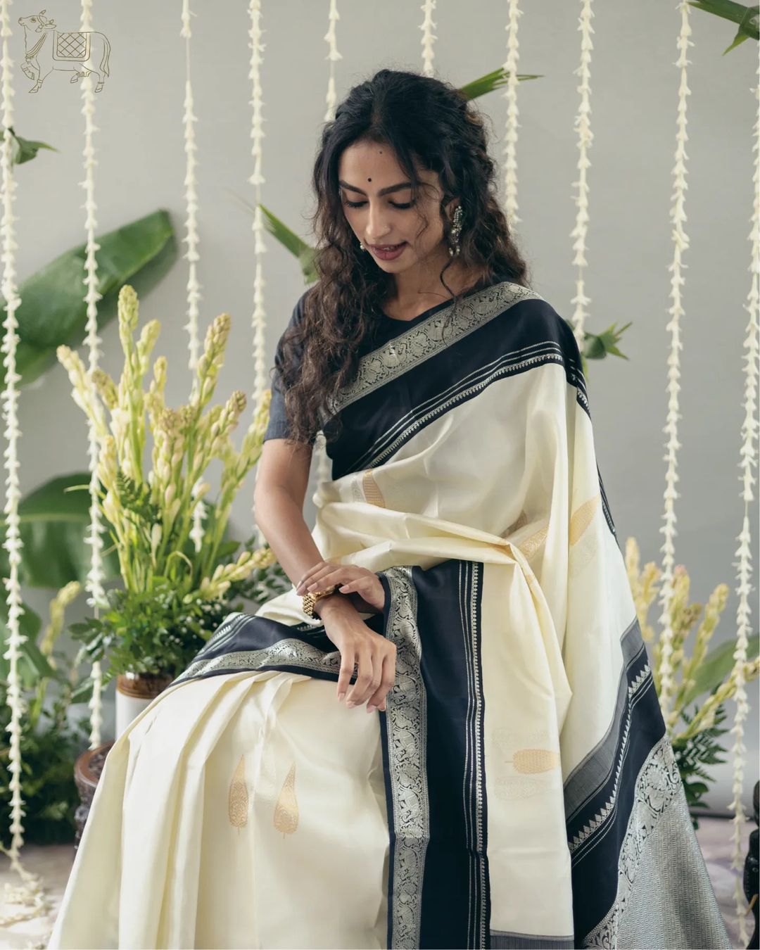 Silk White Kasavu Saree