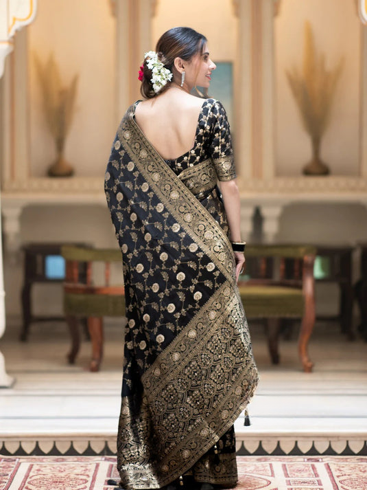 Regal Rose Banarasi Silk Saree