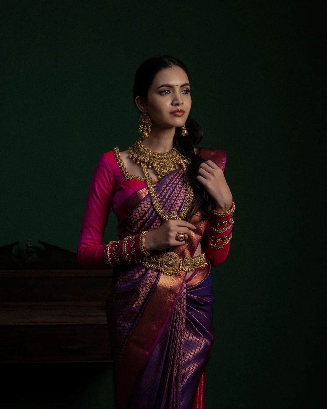 Royal Purple Kanjivaram Saree