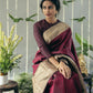 Maroon Elegance Kanjivaram Saree