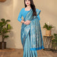 Azure Elegance Silk Saree