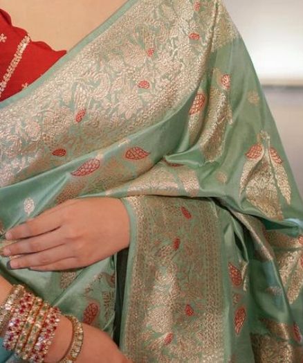 Emerald Bliss Bridal Saree