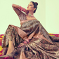 Golden Paisley Banarasi Silk Saree