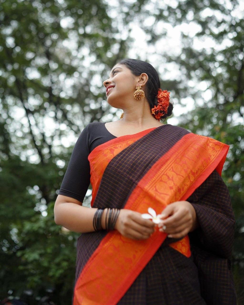 Autumn Elegance Chettinad Saree