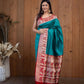 Teal Heritage Patola Saree