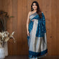 Blue Banarasi Silk Saree with Silver Zari Work