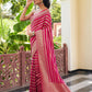 Blush Gold Striped Silk Saree