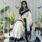 Silk White Kasavu Saree