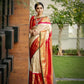 Golden Crimson Kanjivaram Saree