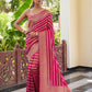 Blush Gold Striped Silk Saree