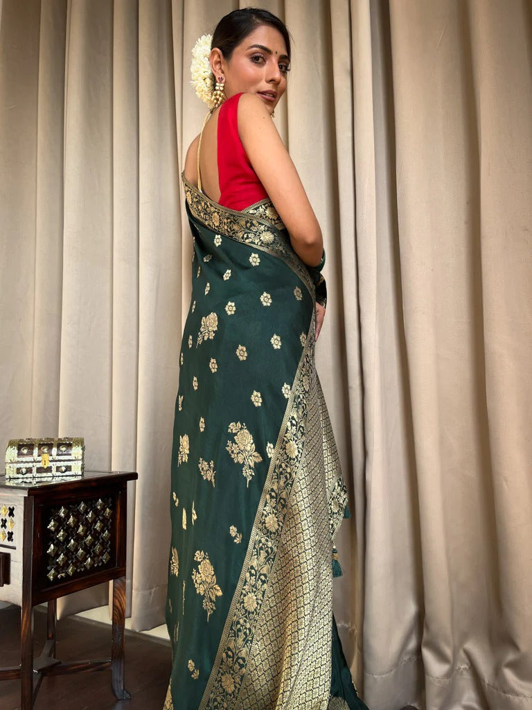 Floral Banarasi Silk Saree