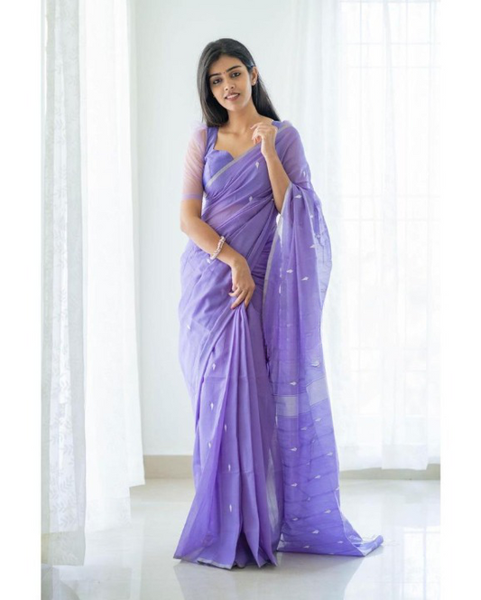 Lavender Mist Chiffon Saree