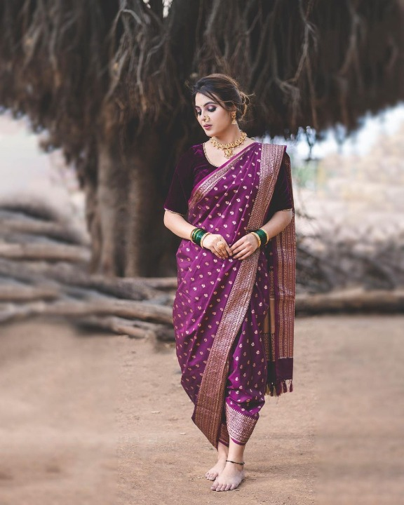 Majestic Purple Paithani Saree