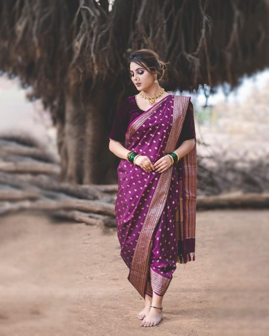 Majestic Purple Paithani Saree