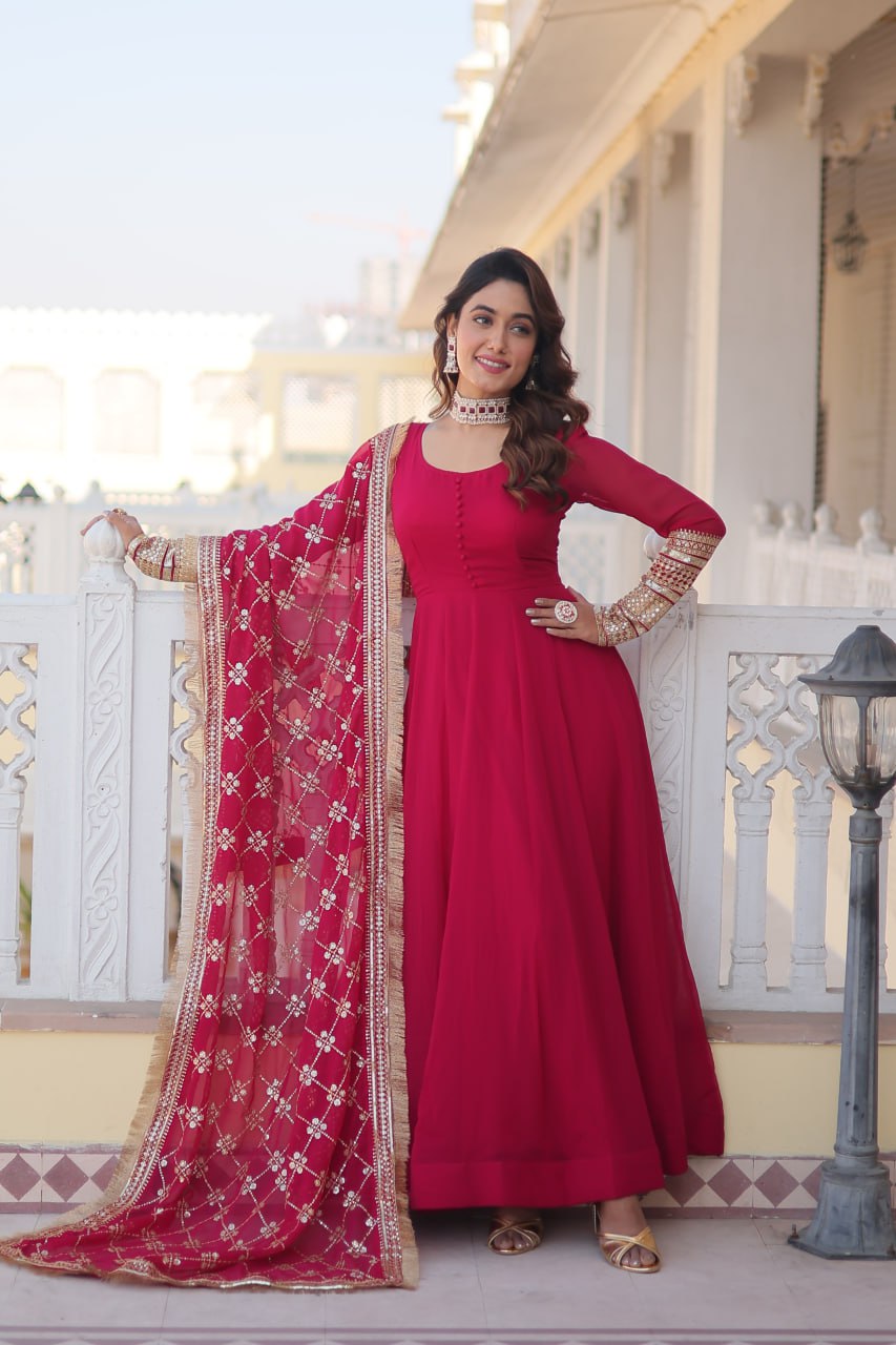 Rega Embroidered Anarkali Gown