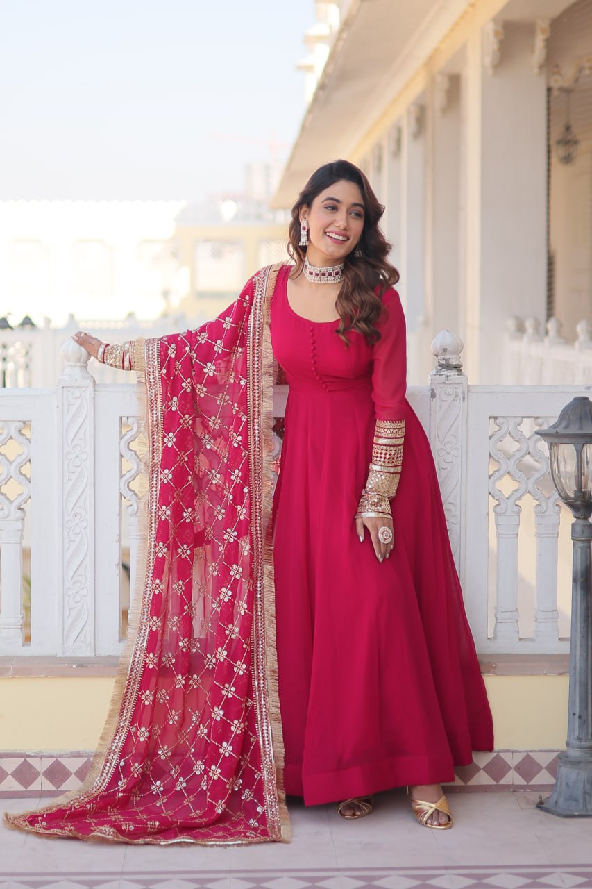 Rega Embroidered Anarkali Gown