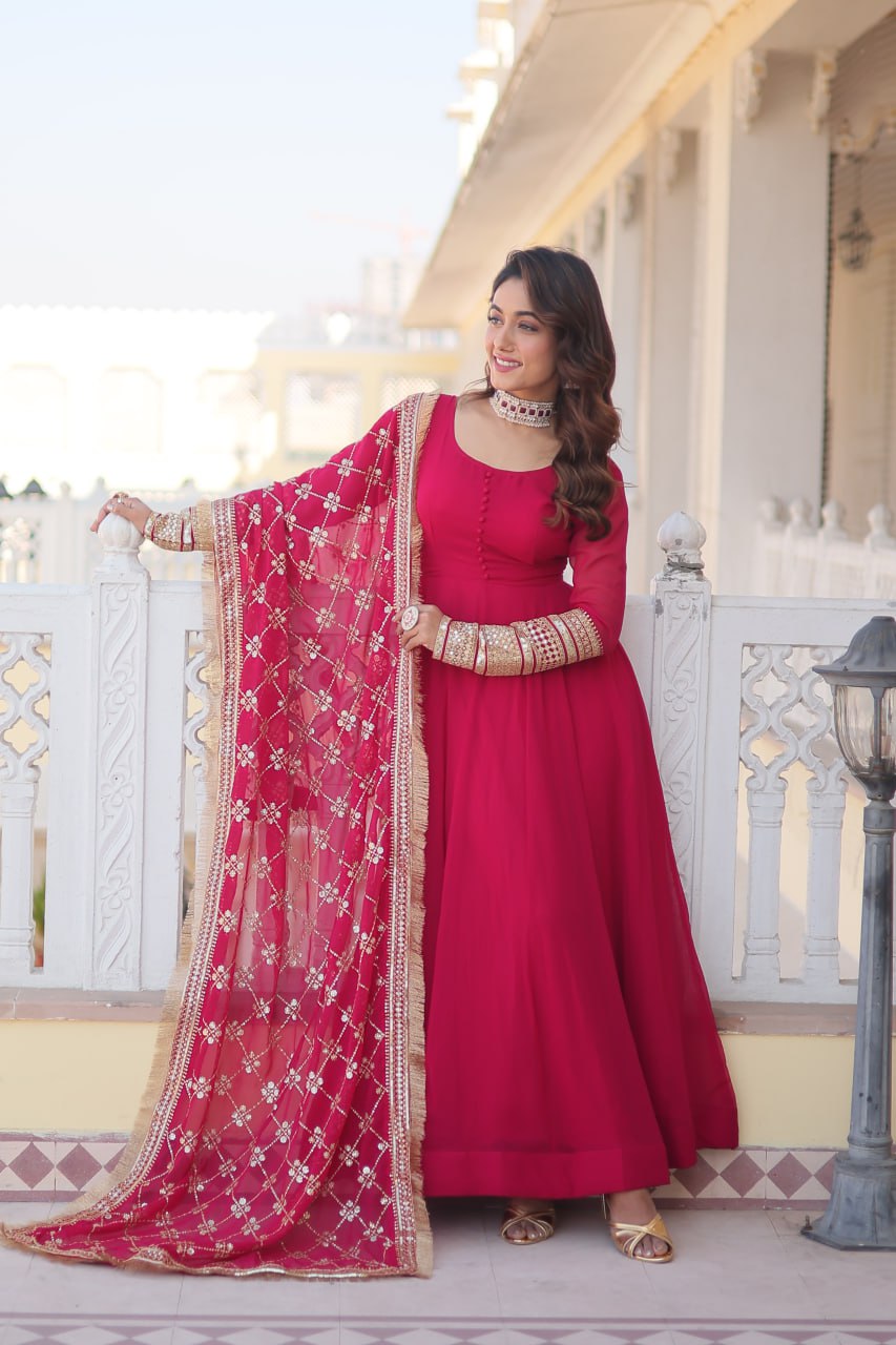 Rega Embroidered Anarkali Gown