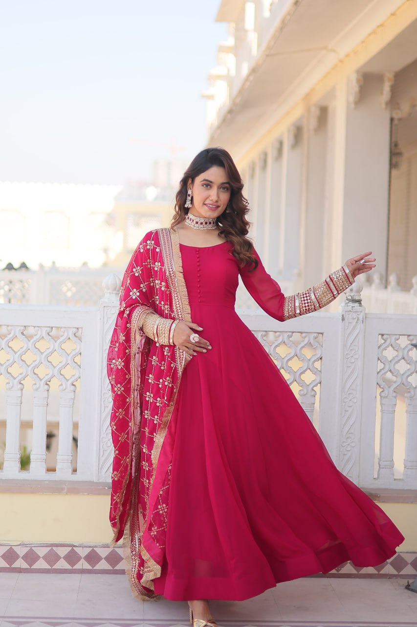 Rega Embroidered Anarkali Gown