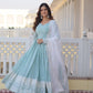 Elegant Sky Blue Gown