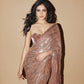 Rose Gold Georgette Sequin Saree