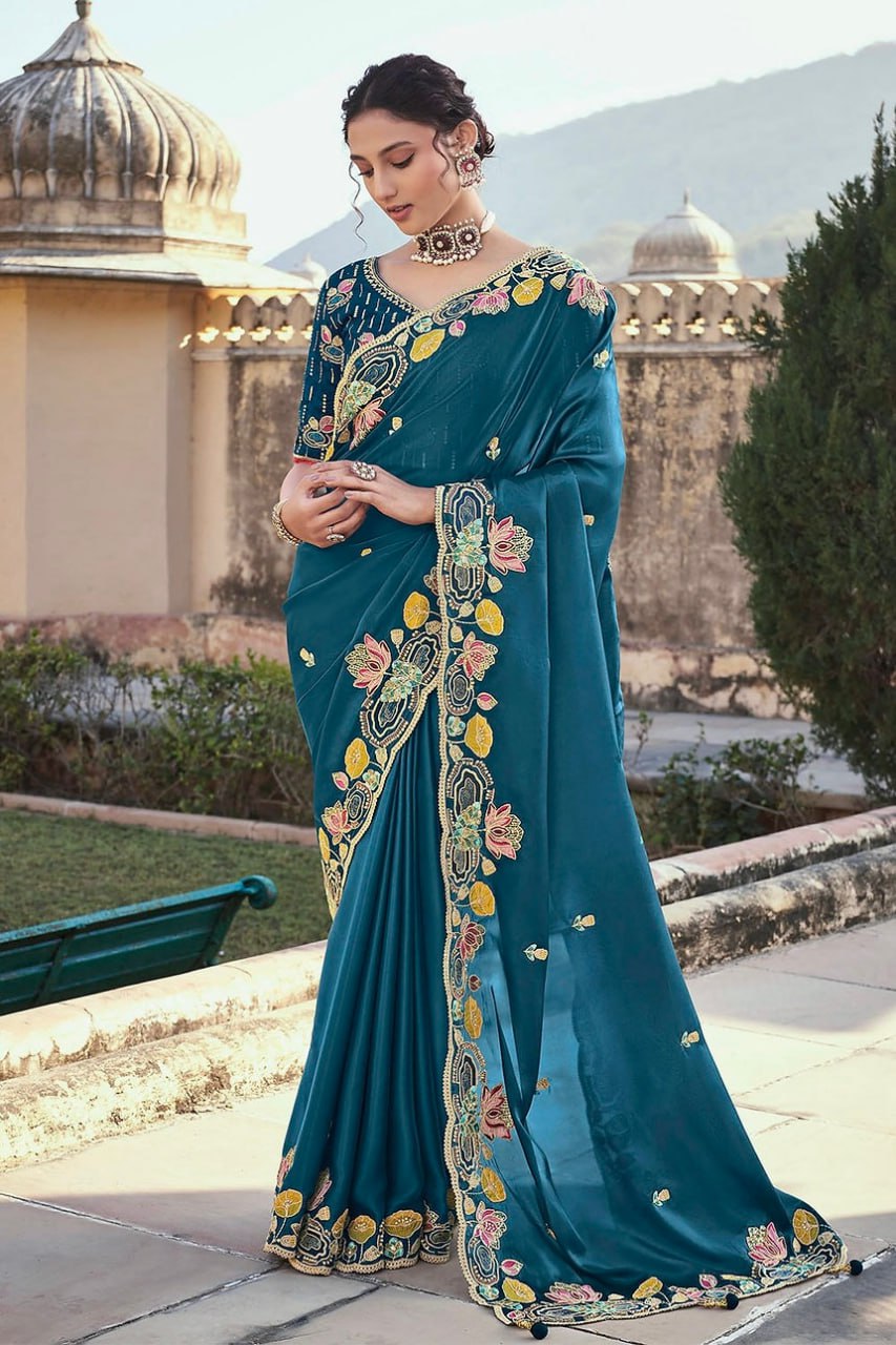 Regal Elegance Embroidered Saree