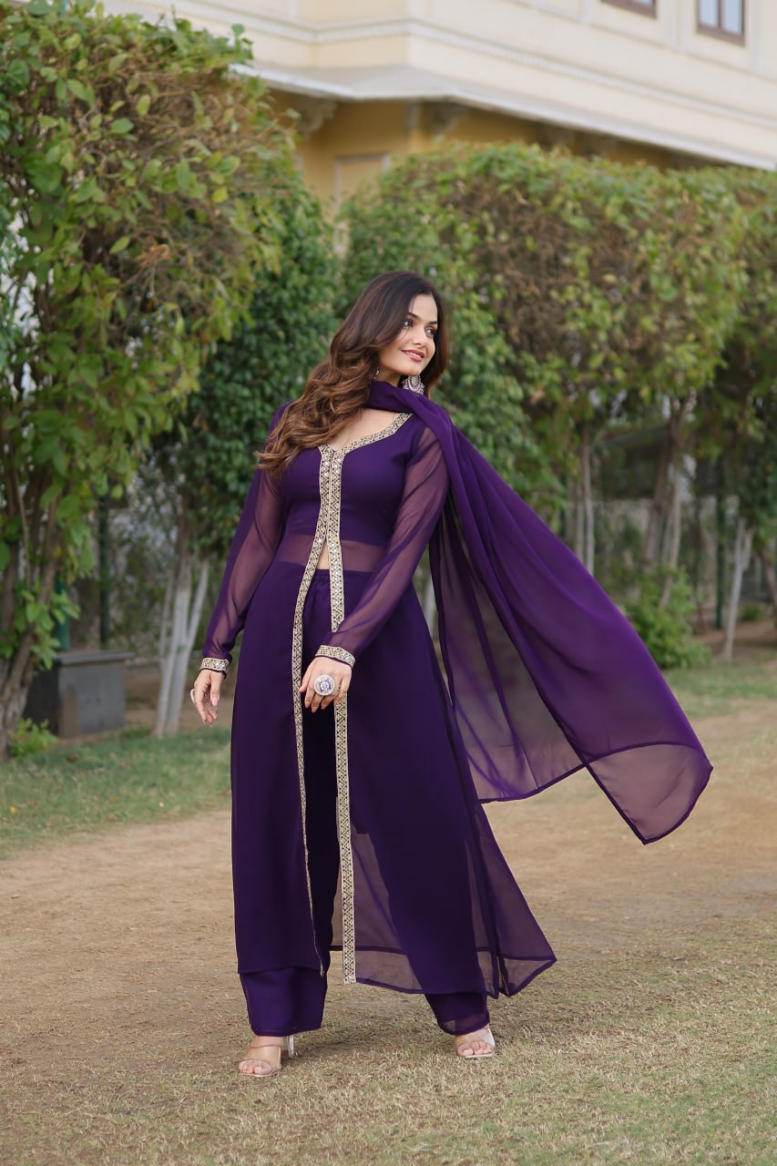 Regal Embroidered Gown