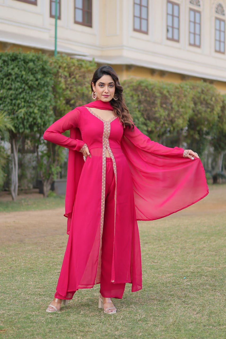 Regal Embroidered Gown